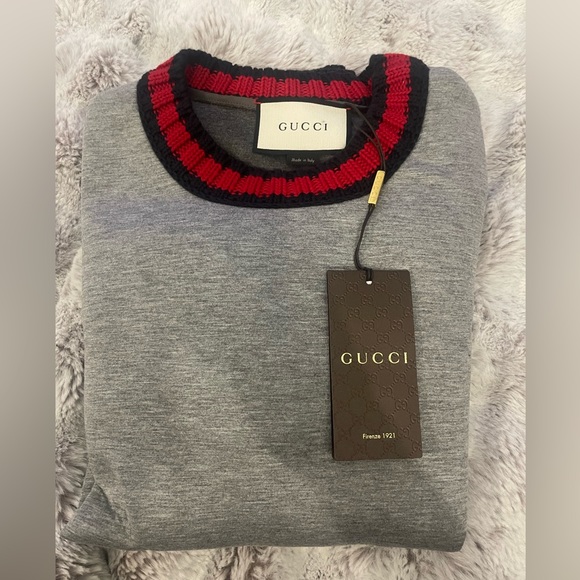 Gucci Other - Gucci Mens Cotton Grey Sweater Size L